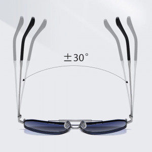 Ochelari de Soare, Barbati - Techsuit (8538) - Gun Color / Brown - Img 5