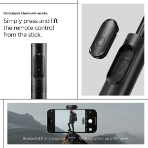 Selfie Stick Bluetooth cu Telecomanda- Spigen (S541W) - Black - Img 21