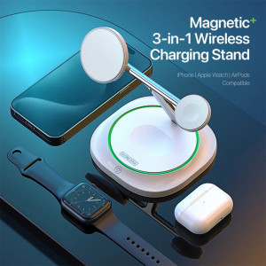Statie de Incarcare pentru Dispozitive Apple, 15W - Duzzona (W16) - White - Img 2