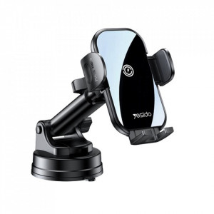 Suport Auto cu Incarcare Wireless, Universal, 15W - Yesido (C197) - Black