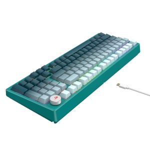 Tastatura cu Lumini RGB 1.8m, 350mA pentru Gaming - Havit (KB899L) - White / Green - Img 4