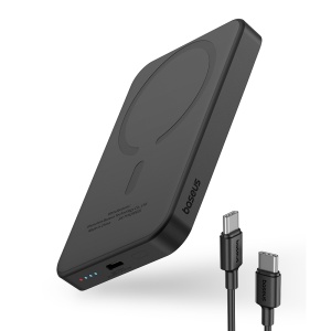 Acumulator Extern Type-C, Incarcare Wireless, 20W, 5000mAh + Cablu Type-C, 30cm - Baseus Mini (P10022107113-00) - Black