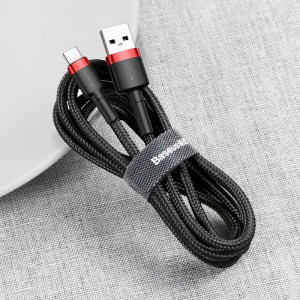 Cablu Baseus Cafule USB la USB-C Quick Charge 2A 3m - Img 2