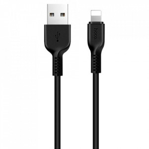 Cablu de Date USB-A la Lightning 10W, 2.4A, 1m - Hoco Flash (X20) - Black