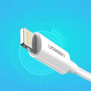 Cablu de Date USB la Lightning, 5V/2.4A, 480Mbps, 1m - Ugreen US155 (20728) - White - Img 5