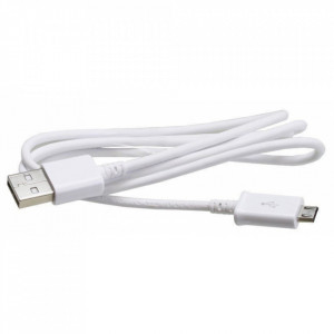 Cablu de date USB la Micro-USB, 0.8m - Samsung (ECB-DU68WE) - White - Img 2