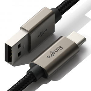 Cablu de Date USB la Type-C, 60W, 1m - Ringke - Black - Img 2