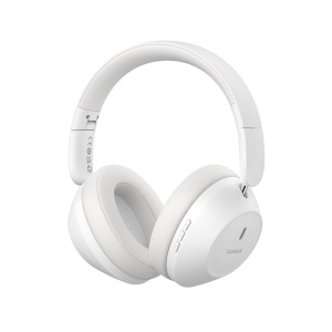Casti Over-Ear, Sound Isolation, Bletooth 5.3, Foldable, Bass 30 Max, Type-C - Baseus Bass 30 Max (A00070700211-00) - Moon White - Img 1