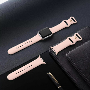 Curea pentru Apple Watch 1/2/3/4/5/6/7/8/9/10/SE/SE 2 (38/40/41/42mm) - Techsuit Watchband (W031) - Purple - Img 5