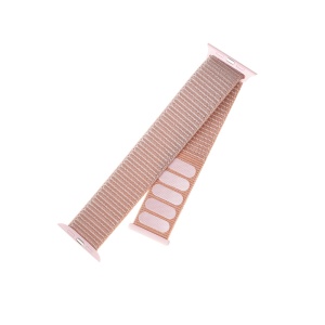 Curea pentru Apple Watch 1/2/3/4/5/6/7/8/9/10/SE/SE 2/Ultra/Ultra 2 (42/44/45/46/49mm) - Fixed Nylon Strap - Rose Gold - Img 2