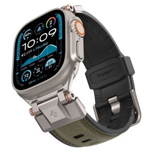 Curea pentru Apple Watch 1/2/3/4/5/6/7/8/9/10/SE/SE 2/Ultra/Ultra 2 (42/44/45/46/49mm) - Spigen DuraPro Armor - Military Green - Img 1