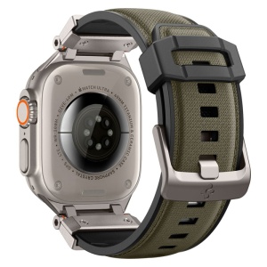 Curea pentru Apple Watch 1/2/3/4/5/6/7/8/9/10/SE/SE 2/Ultra/Ultra 2 (42/44/45/46/49mm) - Spigen DuraPro Armor - Military Green - Img 2