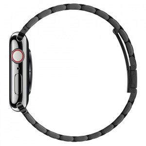 Curea pentru Apple Watch 1/2/3/4/5/6/7/8/9/10/SE/SE 2/Ultra/Ultra 2 (42/44/45/46/49mm) - Spigen Modern Fit - Black - Img 5