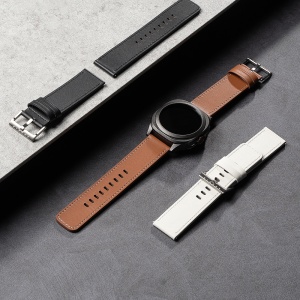 Curea pentru Fossil Hybrid 24mm / Mobvoi TicWatch Pro 5 / Suunto 9 / Suunto 9 Baro / Suunto D5 - Ringke Leather One Basic Bold - Black - Img 11