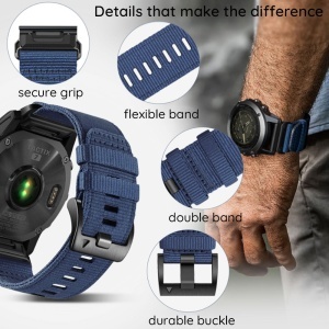 Curea pentru Garmin Fenix 5/5 Plus 6/6 Pro/7/Forerunner 935/945/Approach S60 - Techsuit Watchband QuickFit 22mm (W070) - Orange Blossom - Img 6