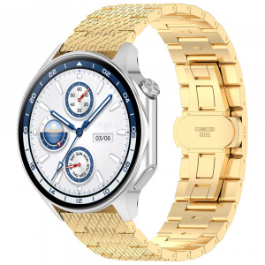 Curea pentru Huawei Watch GT 2 (46mm)/GT 2 Pro/GT 3 Pro (46mm)/Ultimate, Xiaomi Watch S1 - Techsuit Watchband (W052) - Gold - Img 2