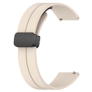 Curea pentru Huawei Watch GT 4 (41mm)/W1/Honor Watch S1/Garmin Venu 2S/Vivoactive 4S - Techsuit Watchband 18mm (W011) - Beige - Img 3