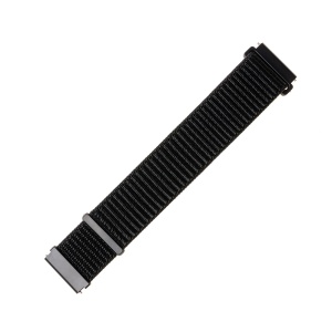 Curea pentru Samsung Galaxy Watch 4/5/Active 2, Huawei Watch GT 3 (42mm)/GT 3 Pro (43mm) - Fixed Nylon Strap - Black - Img 3