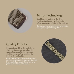Curea pentru Xiaomi Mi Band 8 / 8 NFC / 9 / 9 NFC - Techsuit Watchband (W022) - Rose Gold - Img 4