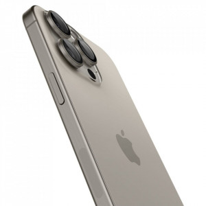 Folie Camera pentru iPhone 14 Pro / 14 Pro Max / 15 Pro / 15 Pro Max (set 2) - Spigen Glas.tR Optik EZ Fit Pro - Natural Titanium - Img 3
