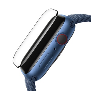 Folie pentru Apple Watch 7 / 8 (45mm) cu Aplicator - Blueo High Molecule Screen Protector - Black - Img 2