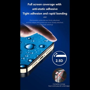 Folie pentru iPhone 14 Pro Max - ANANK 2.5D Reinforced Edge Screen Protector - Black - Img 4
