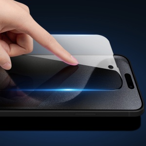 Folie pentru iPhone 16 Plus - Dux Ducis Tempered Glass Privacy - Black - Img 4