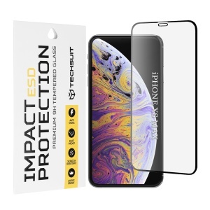 Folie pentru iPhone XS Max / iPhone 11 Pro Max - Techsuit ESD Glass - Black