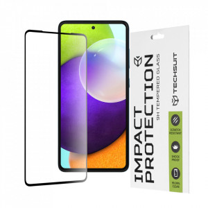 Folie pentru Samsung Galaxy A52 4G / A52 5G / A52s 5G - Techsuit 111D Full Cover / Full Glue Glass - Black