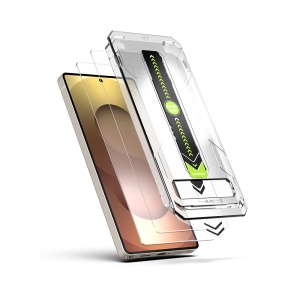 Folie pentru Samsung Galaxy S25 / Galaxy S24 (set 2) - Techsuit TitanGlass CrystalHD [Fingerprint Unlock Compatible] - Clear - Img 3