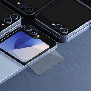 Folie pentru Samsung Galaxy Z Flip6 (set 2) - Ringke Cover Display Tempered Glass - Clear - Img 2