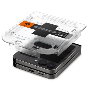 Folie pentru Samsung Galaxy Z Flip6 (set 2) - Spigen Glas.tR EZ FIT - Clear - Img 6