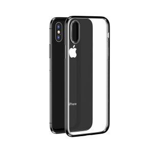 Husa Benks iPhone Xs Max Electroplated Transparent/Negru