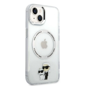 Husa iPhone 14 Plus - Karl Lagerfeld Hardcase MagSafe (KLHMP14MHNKCIT) - Clear Iconic Karl&Choupette - Img 6