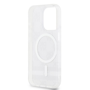 Husa iPhone 15 Pro - DKNY IML Checkered Mono Pattern & Printed Stripes MagSafe (DKHMP15LHCPTSK) - Black - Img 3