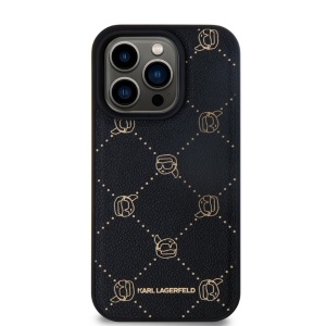 Husa iPhone 15 Pro - Karl Lagerfeld Leather MagSafe (KLHMP15LPGKHPHK) - Karl Head - Img 2