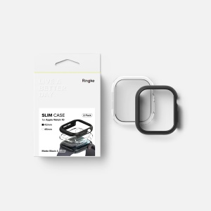 Husa pentru Apple Watch 10 42mm (set 2) - Ringke Slim - Clear / Dark Gray - Img 7
