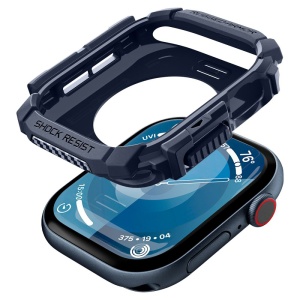 Husa pentru Apple Watch 10 46mm - Spigen Rugged Armor - Navy Blue - Img 1