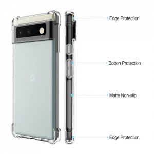 Husa pentru Google Pixel 6 Pro - Techsuit Shockproof Clear Silicone - Clear - Img 5