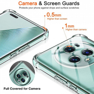Husa pentru Honor Magic5 Pro - Techsuit Shockproof Clear Silicone - Clear - Img 4