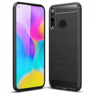 Husa pentru Huawei Y6p - Techsuit Carbon Silicone - Black - Img 3