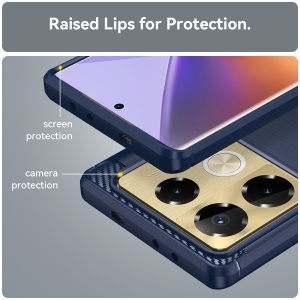 Husa pentru Infinix Note 40 Pro+ - Techsuit Carbon Silicone - Blue - Img 4
