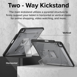 Husa pentru iPad Air 13 (2024) - Ringke Fusion Sketch Stand - Smoke Black - Img 5