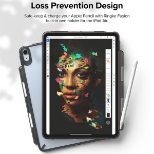 Husa pentru iPad Air 4 (2020) / Air 5 (2022) / Air 11 (2024) - Ringke Fusion - Smoke Black - Img 5