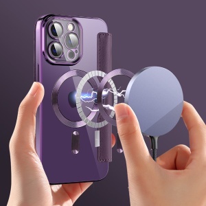 Husa pentru iPhone 13 Pro Max - Techsuit SmartMag Book Case - Purple - Img 6