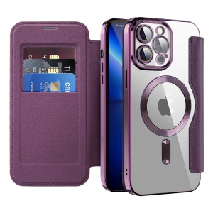 Husa pentru iPhone 13 Pro - Techsuit SmartMag Book Case - Purple - Img 1