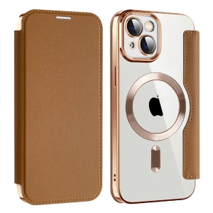 Husa pentru iPhone 13 - Techsuit SmartMag Book Case - Brown - Img 2