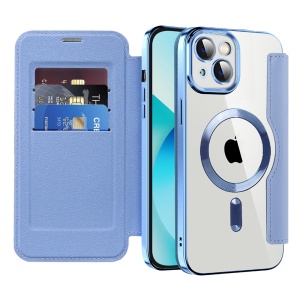 Husa pentru iPhone 13 - Techsuit SmartMag Book Case - Light Blue - Img 1