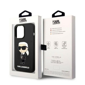 Husa pentru iPhone 14 Pro - Karl Lagerfeld Silicone (KLHCP14LSNIKBCK) - Ikonik - Img 8
