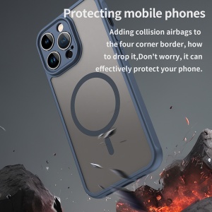 Husa pentru iPhone 14 Pro Max - Techsuit HaloFrost II MagSafe - Navy Blue - Img 5